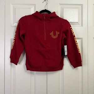True Religion Kids Red and‎ Gold Hoodie